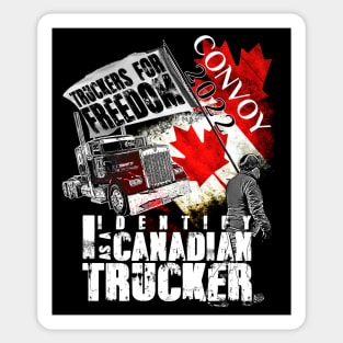 Canada Freedom Convoy 2022 Canadian Truckers Support flag Sticker